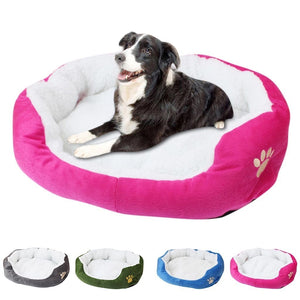 1PCS Pet Dog Puppy Cat Fleece Warm Bed House Plush Cozy Nest Mat Pad Portable Cat Sleeping Nest Indoor Dog Soft Cushion Cat Mats