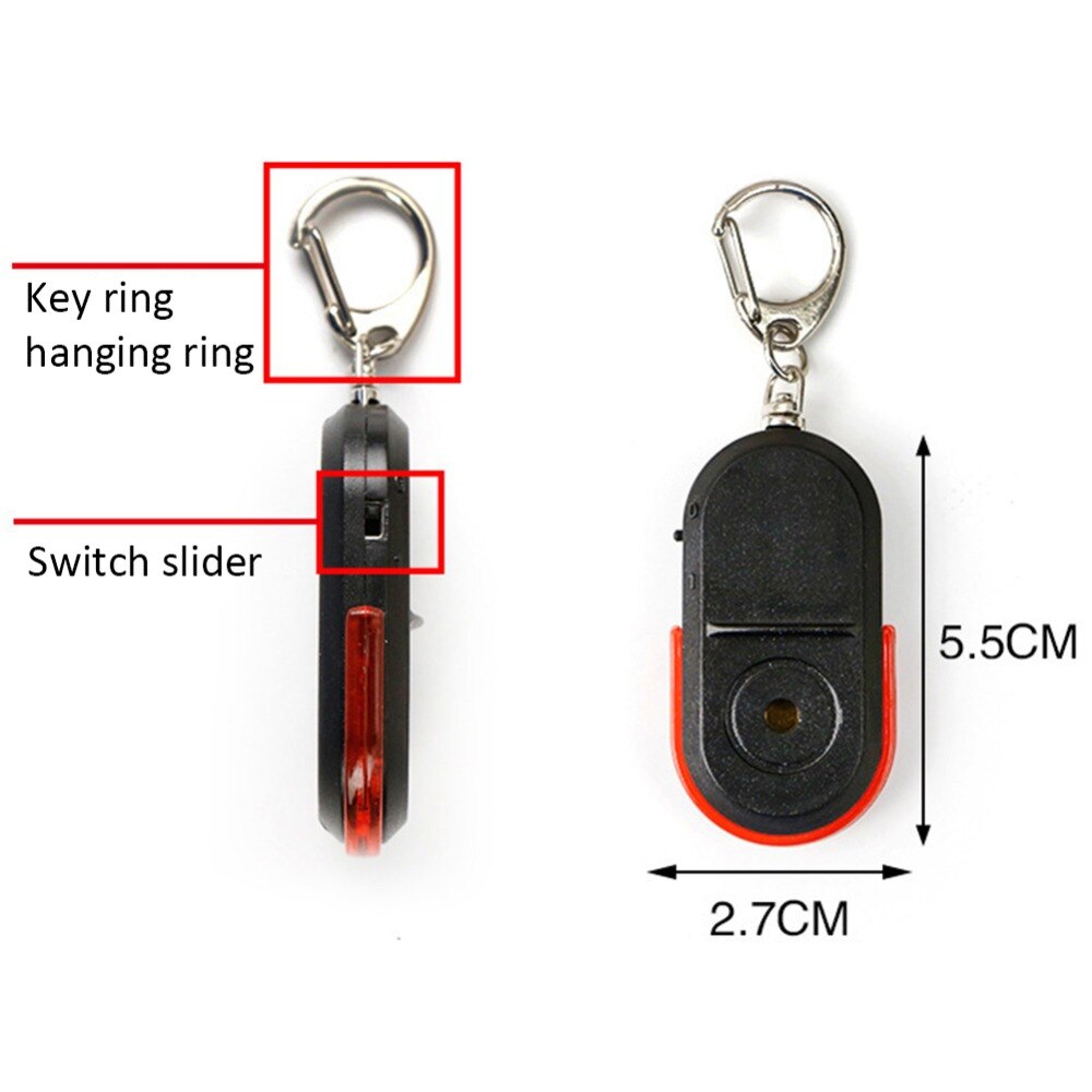 Anti-Lost Smart Pet  Trackers Key Finder Wireless Alarm Locator Keychain Whistle Sound LED Light Tracker Anti-Lost Device