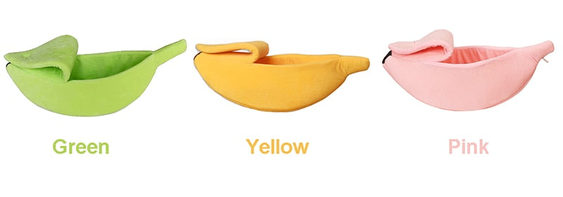 Banana Shape Pet Dog Cat Bed House Mat Durable Kennel Doggy Puppy Cushion Basket Warm Portable Dog Cat Supplies S/M/L/XL