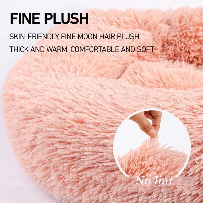 Cat Bed House Round Long Plush Super Soft Pet Dog Bed Winter Warm Sleeping Bag Puppy For Dogs Nest Products Cat Mat