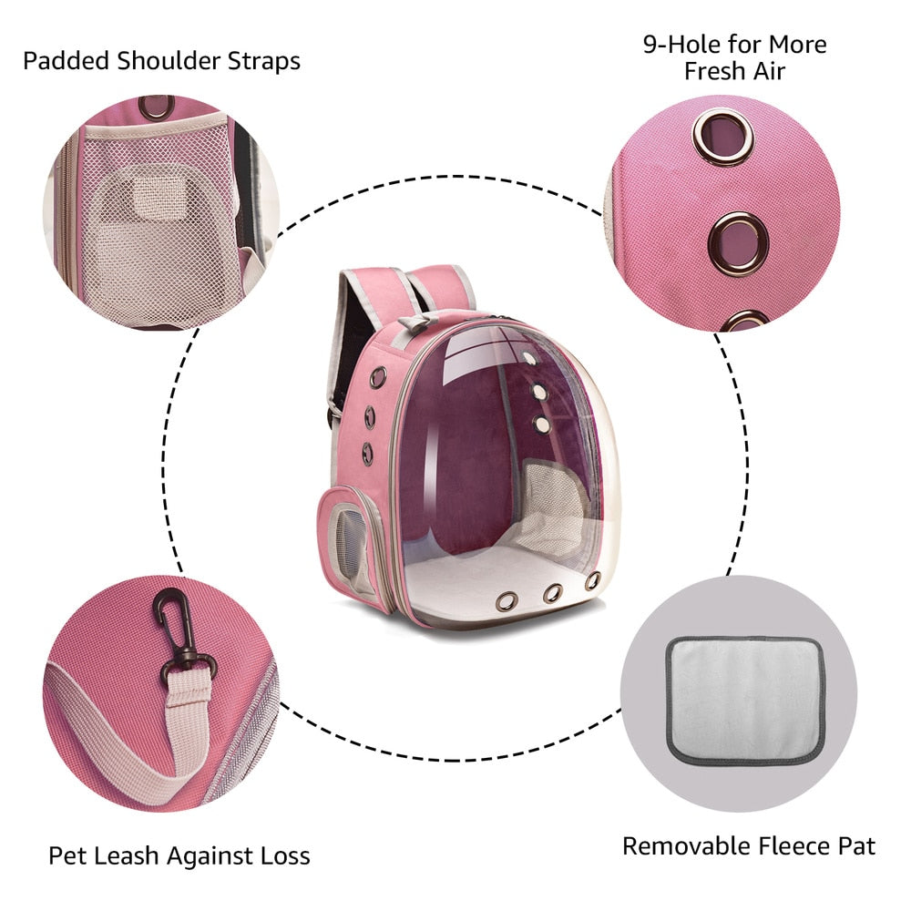 Cat Carrier Bags Breathable Pet Carriers Small Dog Cat Backpack Travel Space Capsule Cage Pet Transport Bag Carrying For Cats