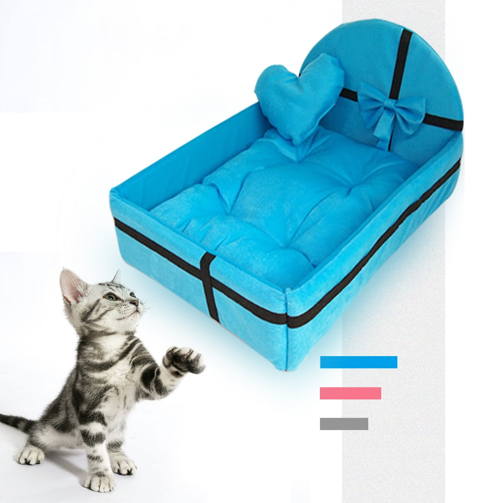 Cute Cushion Pet Cats Dogs House Nest With Mat Warm Small Medium Large Dogs Pet Removable Mattress Cat Bed Dog Puppy Kennel