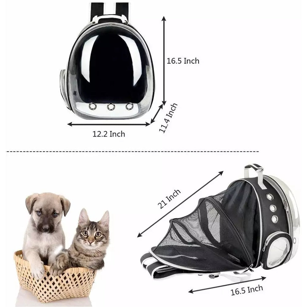 Expandable Cat Carrier Backpack Portable Pet Puppy Traveling Outdoor Backpack  Transporter Conveyor Cats Bag Pet Supplie