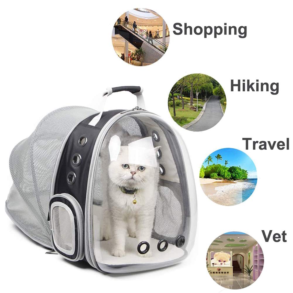 Expandable Cat Carrier Backpack Portable Pet Puppy Traveling Outdoor Backpack  Transporter Conveyor Cats Bag Pet Supplie