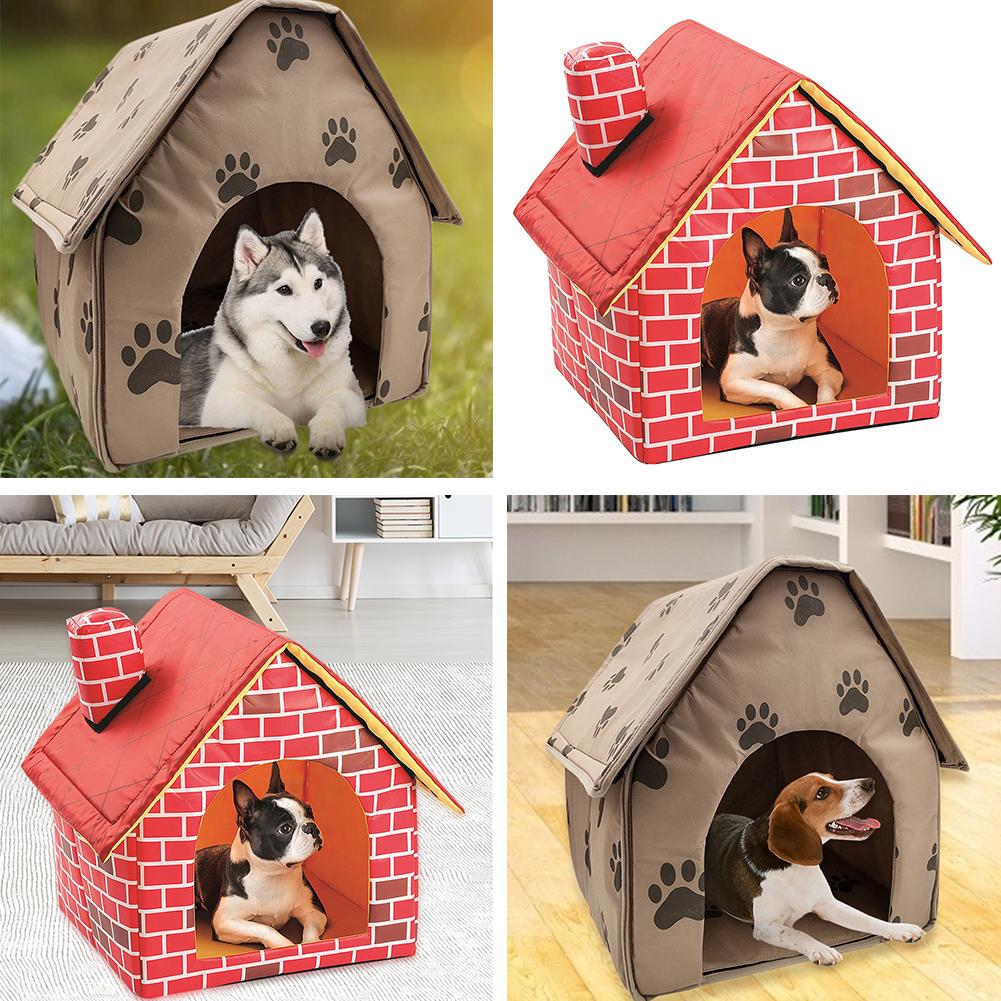 Hot Sale Dog House Delicate Design Foldable Dog House Small Footprint Pet Bed Tent Cat Kennel Travel Dog Accessory