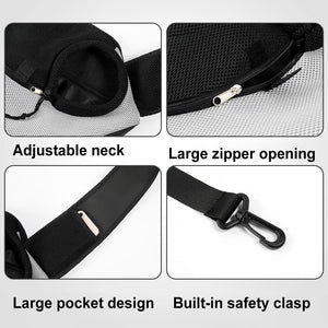 Pet Dog Carrier Outdoor Travel Handbag Pouch Mesh Waterproof Cloth Single Shoulder Bag Sling Mesh Travel Tote Shoulder Bag