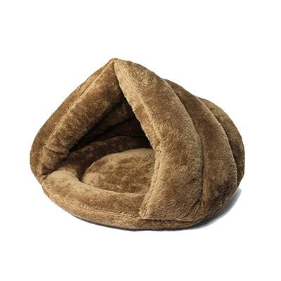 Pet bed for Cats Dogs Soft Nest Kennel Bed Cave House Sleeping Bag Mat Pad Tent Pets Winter Warm Cozy Beds 2 Size S L 3 Colors