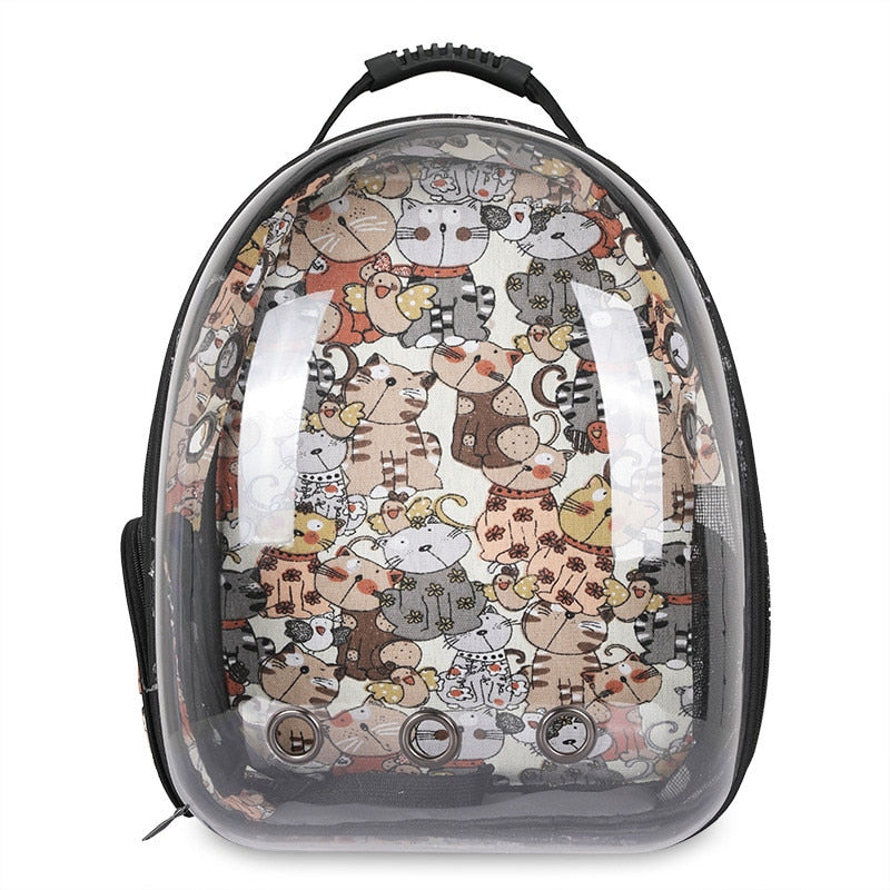 Portable Pet Carrier Bag Breathable Cat Bag Outdoor Travel Backpack for Cat and Dog Transparent Space Pet Backpack Bag for Cat