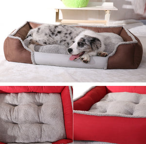 Washable Dog Bed Warm Pet Mat Portable Dog House Soft Pet Bed For Dogs Washable Pet Bed For Cat Puppy Cotton Kennel Cave