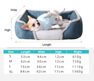 Washable Dog Bed Warm Pet Mat Portable Dog House Soft Pet Bed For Dogs Washable Pet Bed For Cat Puppy Cotton Kennel Cave