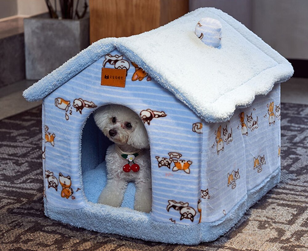 Winter Warm Cat Bed House Kennel Removable Pet Nest Cat Tent Dog Kennel Dog House Cushion Sofa Bed Pet Product Cat House Pet Bed