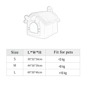 Winter Warm Cat Bed House Kennel Removable Pet Nest Cat Tent Dog Kennel Dog House Cushion Sofa Bed Pet Product Cat House Pet Bed