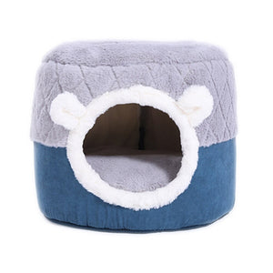 YOPETO Winter Warm Pet Cat Basket Bed Cat House Cave Kennel for Dog Puppy Home Sleeping Kennel Teddy Comfortable House Cat Bed