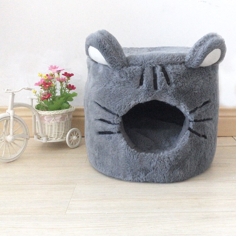 YOPETO Winter Warm Pet Cat Basket Bed Cat House Cave Kennel for Dog Puppy Home Sleeping Kennel Teddy Comfortable House Cat Bed